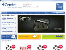 Tablet Screenshot of gemini-tackle.co.uk